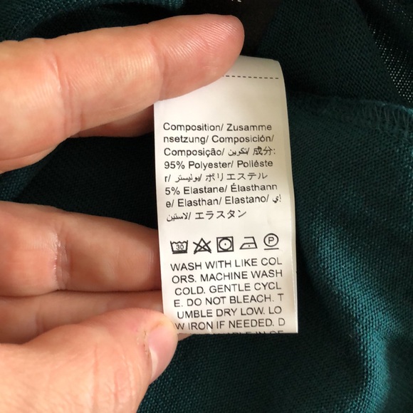 Boatneck teal blue longsleeve knit - Picture 4 of 10